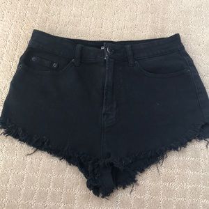 black cheeky shorts